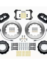 Wilwood Forged Narrow Superlite 4R Big Brake Front Brake Kit (Hat)  - Slotted Rotor - Black - Ford Bronco 1976-1977                                     - 140-13330 - Image 3