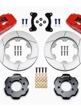 Wilwood Forged Dynapro 6 Big Brake Front Brake Kit (Hat)  - Slotted Rotor - Red - Mazda Miata 1995-2005                                     - 140-13380-R - Image 3