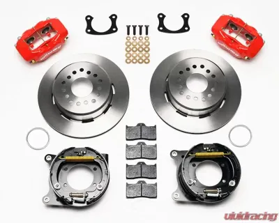 Wilwood Forged Dynalite Rear Parking Brake Kit - Plain Face Rotor - Red - 140-13511-R