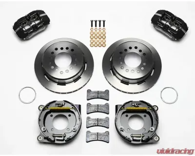 Wilwood Forged Dynapro Low-Profile Rear Parking Brake Kit - Plain Face Rotor - Black - 140-13513