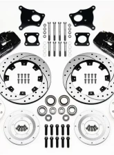 Wilwood Forged Dynapro 6 Big Brake Front Brake Kit (Hub) - Drilled and Slotted Rotor - Black - AMC 1971-1976                                     - 140-13554-D - Image 3