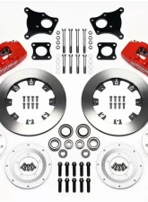Wilwood Forged Dynapro 6 Big Brake Front Brake Kit (Hub) - Plain Face Rotor - Red - AMC 1971-1976                                     - 140-13554-R - Image 3