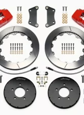 Wilwood Forged Dynapro 6 Big Brake Front Brake Kit (Hat) - Slotted Rotor - Red - Mazda 3 2005+                                     - 140-13581-R - Image 3