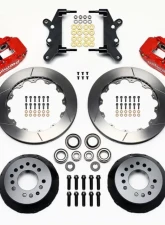 Wilwood Forged Narrow Superlite 6R Big Brake Front Brake Kit (Hub) - Slotted Rotor - Red - Ford | Mercury 1960-1968                                     - 140-13630-R - Image 3