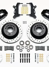 Wilwood Forged Narrow Superlite 6R Big Brake Front Brake Kit (Hub and 1PC Rotor) - Drilled and Slotted Rotor - Black - Ford| Mercury  1960-1968                                     - 140-13654-D - Image 3