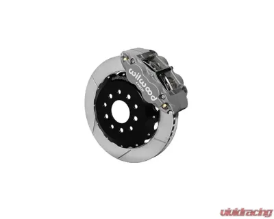 Wilwood Forged Narrow Superlite 6R Big Brake Front Brake Kit (Hub and 1PC Rotor) - Drilled and Slotted Rotor - Black - Ford | Mercury  1960-1968 - 140-13655-D