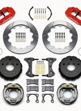 Wilwood Forged Narrow Superlite 4R Big Brake Rear Parking Brake Kit - Slotted Rotor - Red - Ford Bronco 1976-1977                                     - 140-13666-R - Image 3