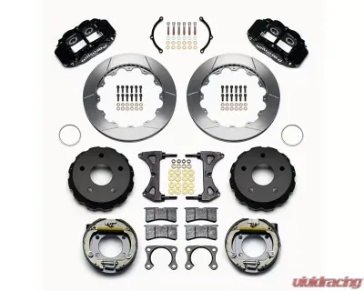 Wilwood Forged Narrow Superlite 4R Big Brake Rear Parking Brake Kit - Slotted Rotor - Black - Ford Bronco 1976-1977 - 140-13665