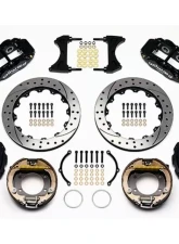 Wilwood Forged Narrow Superlite 4R Big Brake Rear Parking Brake Kit - Drilled and Slotted Rotor - Black - 2.50                                     - 140-13677-D - Image 3