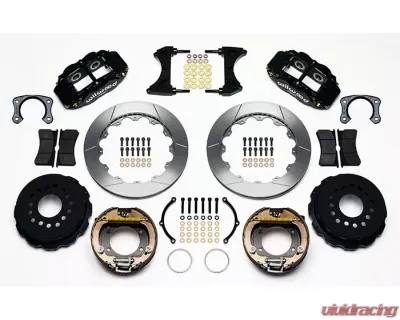 Wilwood Forged Narrow Superlite 4R Big Brake Rear Parking Brake Kit - Slotted Rotor - Black - 2.50 - 140-13677