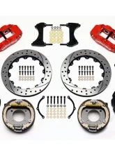 Wilwood Forged Narrow Superlite 4R Big Brake Rear Parking Brake Kit - Drilled and Slotted Rotor - Red - 2.75                                     - 140-13678-DR - Image 3