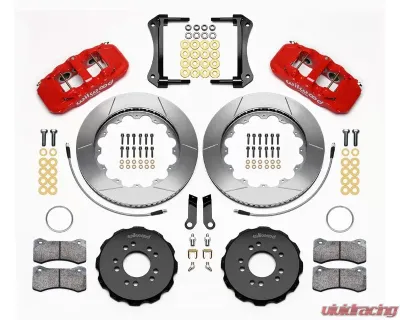 Wilwood AERO6 Big Brake Front Brake Kit - Slotted Rotor - Red - Ford Mustang 2005-2014 - 140-13685-R