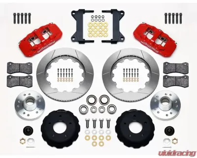 Wilwood AERO6 Big Brake Front Brake Kit - Slotted Rotor - Red - Chevy C-10 1960-1987 - 140-13692-R