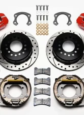 Wilwood Forged Dynapro Low-Profile Rear Parking Brake Kit - Drilled and Slotted Rotor - Red - Ford                                     - 140-13724-DR - Image 3