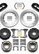 Wilwood Forged Narrow Superlite 4R Big Brake Rear Parking Brake Kit - Slotted Rotor - Black - Ford Bronco 1976-1977                                     - 140-13731 - Image 3
