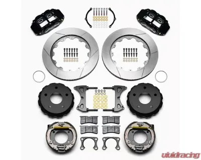 Wilwood Forged Narrow Superlite 4R Big Brake Rear Parking Brake Kit - Slotted Rotor - Black - Ford Bronco 1976-1977 - 140-13731