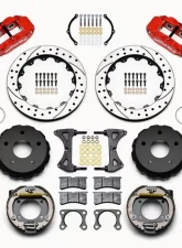 Wilwood  Forged Narrow Superlite 4R Big Brake Rear Parking Brake Kit- Drilled and Slotted Rotor - Black - Ford Bronco 1965-1977                                     - 140-13734-DR - Image 3