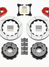 Wilwood Forged Narrow Superlite 6R Big Brake Rear Brake Kit For OE Parking Brake - Slotted Rotor - Red - Ford F150 2012-2012+                                     - 140-13866-R - Image 3