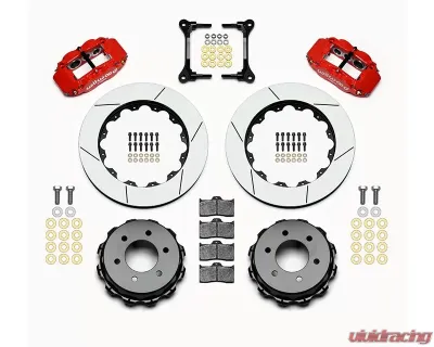Wilwood Forged Narrow Superlite 6R Big Brake Rear Brake Kit For OE Parking Brake - Slotted Rotor - Red - Ford F150 2012-2012+ - 140-13866-R