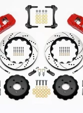 Wilwood AERO6 Big Brake Front Brake Kit - Drilled and Slotted Rotor - Red - Ford Mustang 2015+                                     - 140-13886-DR - Image 3