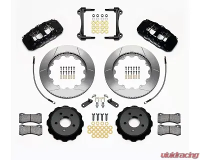 Wilwood AERO6 Big Brake Front Brake Kit - Slotted Rotor - Black - Ford Mustang 2015+ - 140-13886