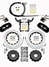 Wilwood AERO4-MC4 Big Brake Rear Parking Brake Kit - Drilled and Slotted Rotor - Black -  Ford Mustang 2015+                                     - 140-13888-D - Image 3