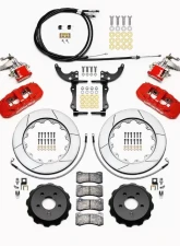 Wilwood AERO4-MC4 Big Brake Rear Parking Brake Kit - Slotted Rotor - Red -  Ford Mustang 2015+                                     - 140-13888-R - Image 3
