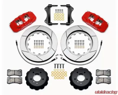 Wilwood AERO6 Big Brake Front Brake Kit - Slotted Rotor - Red -  BMW 3 Series E90 2007-2011 - 140-13919-R