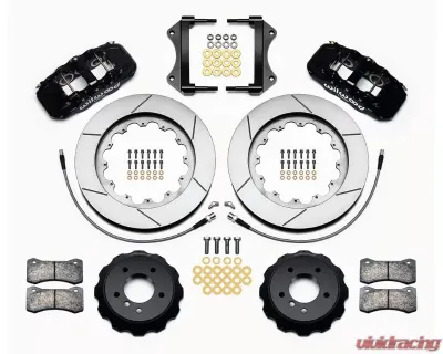 Wilwood AERO6 Big Brake Front Brake Kit - Slotted Rotor - Black -  BMW 3 Series E90 2007-2011 - 140-13919