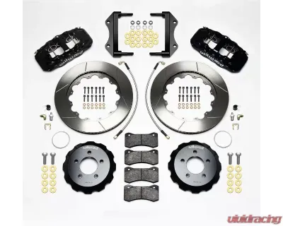 Wilwood AERO6 Big Brake Front Brake Kit - Slotted Rotor - Black - Dodge Challenger 2014+ - 140-14067