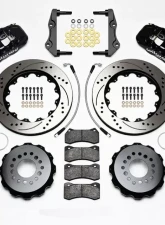 Wilwood AERO4 Big Brake Rear Brake Kit For OE Parking Brake - Drilled and Slotted Rotor - Black - Dodge Challenger 2014+                                     - 140-14068-D - Image 3