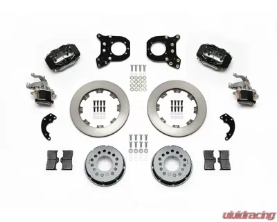 Wilwood Forged Dynalite-MC4 Rear Parking Brake Kit - Plain Face Rotor - Black - 140-14259