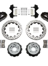 Wilwood Forged Narrow Superlite 4R-MC4 Big Brake Rear Parking Brake Kit - Drilled and Slotted Rotor - Black                                     - 140-14263-D - Image 3