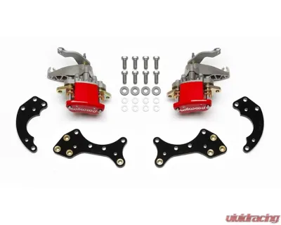 Wilwood MC4 Rear Pro Street Parking Brake Upgrade Kit - Plain Rotor - Red - 140-14415-R