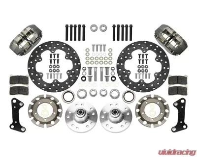 Wilwood Dynapro Lug Mount Front Dynamic Drag Brake Kit - Drilled Rotor - Ano - Chevrolet Camaro | Nova | Chevelle 1964-1972 - 140-14417-D