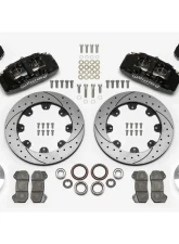 Wilwood Forged Dynapro 6 Big Brake Front Brake Kit (5 x 5 Hub)) - Drilled and Slotted Rotor - Black - Ford Mustang 1974-1980                                     - 140-14531-D - Image 3