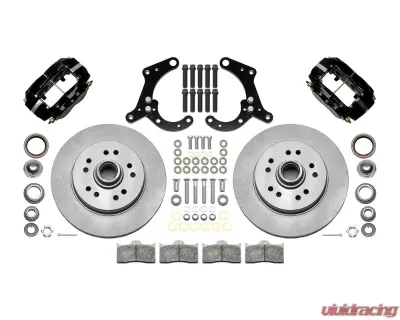 Wilwood Classic Series Dynalite Front Brake Kit - Plain Rotor - Black - Chevrolet Impala 1965-1968 - 140-14808