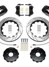 Wilwood AERO6 Big Brake Front Brake Kit - Drilled and Slotted Rotor - Black - Nissan 350Z | Infiniti G35 2003-2009                                     - 140-14815-D - Image 3