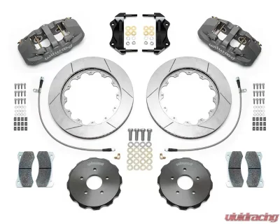 Wilwood AERO6 Big Brake Front Brake Kit (Race) - Slotted Rotor - Anodized - Nissan 350Z | Infiniti G35 2003-2009 - 140-14816