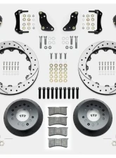 Wilwood Forged Narrow Superlite 6R Big Brake Front Brake Kit (Hub) - Drilled and Slotted Rotor - Black - Ford F100 1968-1972                                     - 140-14841-D - Image 3