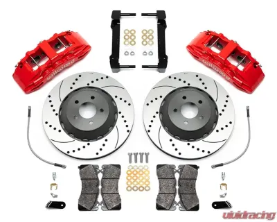 Wilwood SX6R Big Brake Dynamic Front Brake Kit - 14" Drilled and  Slotted Rotor - Red - Ford Mustang 2015+ - 140-14928-DR