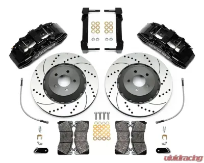 Wilwood SX6R Big Brake Dynamic Front Brake Kit - 14" Drilled and  Slotted Rotor - Black - Ford Mustang 2015+ - 140-14928-D