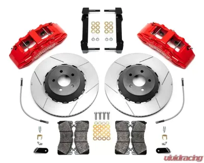 Wilwood SX6R Big Brake Dynamic Front Brake Kit - 14" Slotted Rotor - Red - Ford Mustang 2015+ - 140-14928-R