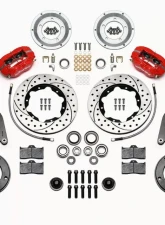 Wilwood Forged Dynalite Pro Series Front Brake Kit- Drilled and Slotted Rotor -Red - MG TD/TF 1950-1955                                     - 140-15020-DR - Image 3
