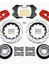 Wilwood AERO6 Big Brake Front Brake Kit - Drilled Slotted Rotor - Red                                     - 140-15025-DR - Image 3