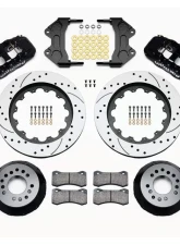 Wilwood AERO6 Big Brake Front Brake Kit - Drilled Slotted Rotor - Black                                     - 140-15025-D - Image 3