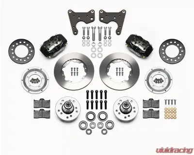 Wilwood Forged Dynalite Pro Series Front Brake Kit - Plain Rotor - Black - Chrysler | Dodge | Plymouth 1965-1972 C-Body - 140-15196