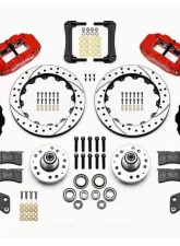 Wilwood Forged Narrow Superlite 6R Big Brake Front Brake Kit (Hub) - Drilled and Slotted Rotor - Red - Chrysler | Dodge | Plymouth 1965-1972 C-Body                                     - 140-15199-DR - Image 3