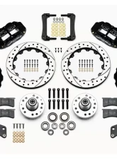 Wilwood Forged Narrow Superlite 6R Big Brake Front Brake Kit (Hub) -  Drilled and Slotted Rotor - Black - Chrysler | Dodge | Plymouth 1965-1972 C-Body                                     - 140-15200-D - Image 3