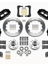 Wilwood Forged Narrow Superlite 6R Big Brake Front Brake Kit (Hub) - Slotted Rotor - Black - Chrysler | Dodge | Plymouth 1965-1972 C-Body                                     - 140-15199 - Image 3